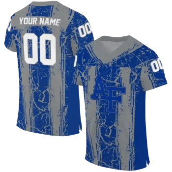 customized air force falcons rugged stripes blue jersey best selling