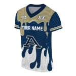 customized akron zips dripping flames blue white jersey best selling