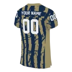 customized akron zips stripe splatter blue jersey best selling