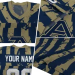 customized akron zips stripe splatter blue jersey best selling