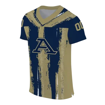 customized akron zips striped texture blue jersey fashion forward