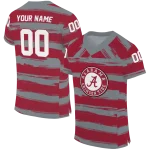 customized alabama crimson tide art stripe crimson jersey best selling