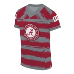 customized alabama crimson tide art stripe crimson jersey best selling
