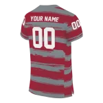 customized alabama crimson tide art stripe crimson jersey best selling