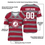 customized alabama crimson tide art stripe crimson jersey best selling