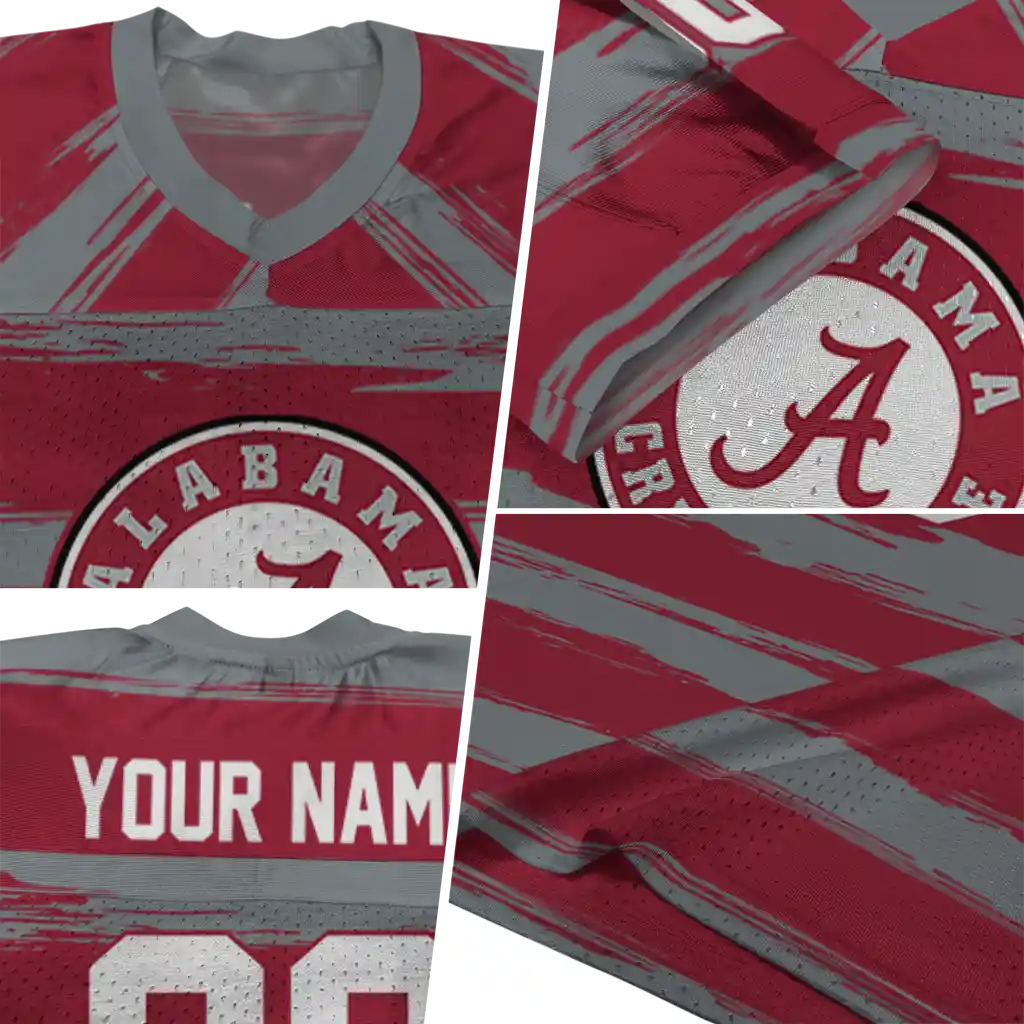 customized alabama crimson tide art stripe crimson jersey new arrival customized alabama crimson tide art stripe crimson jersey new arrival