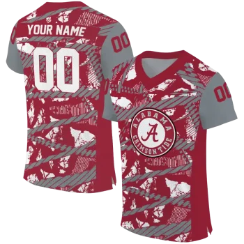 customized alabama crimson tide camo shatter crimson jersey best selling