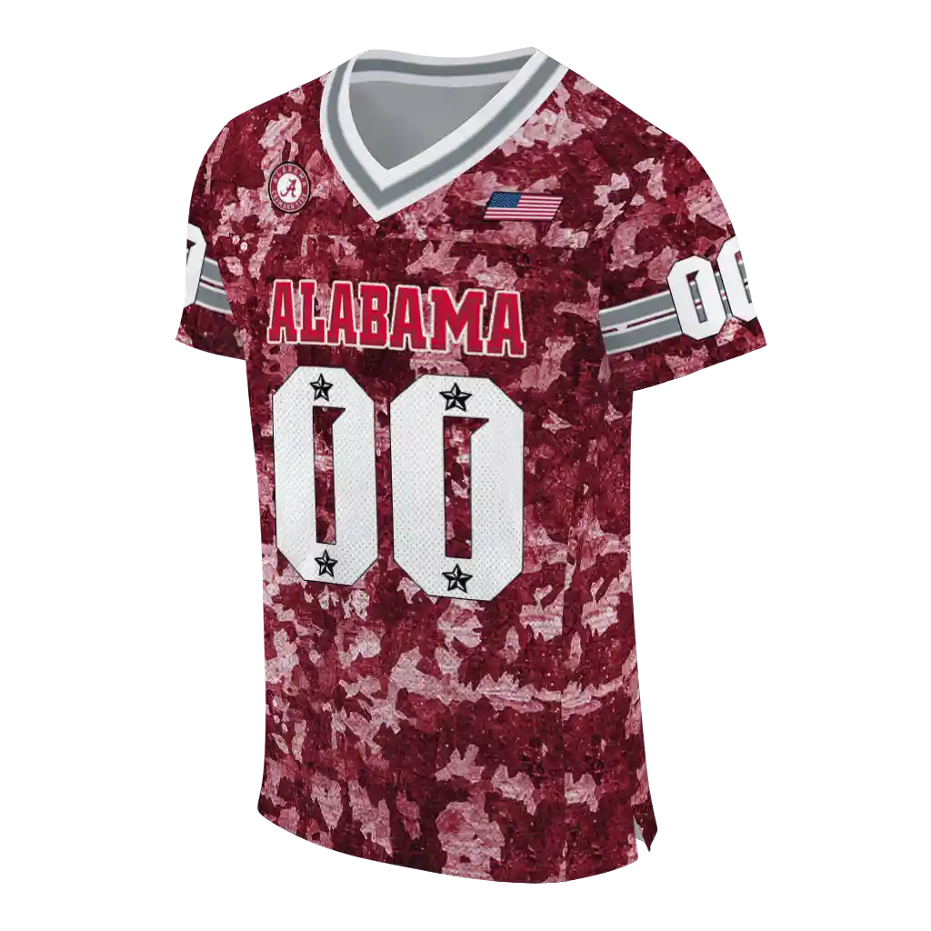 customized alabama crimson tide camouflage abstract crimson jersey fashion forward customized alabama crimson tide camouflage abstract crimson jersey fashion forward