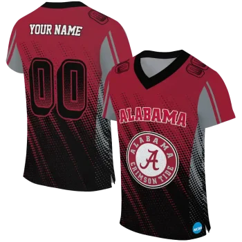 customized alabama crimson tide halftone flow crimson black jersey best selling