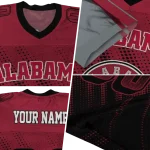 customized alabama crimson tide halftone flow crimson black jersey best selling