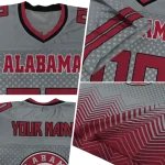 customized alabama crimson tide halftone sweep gray black jersey best selling