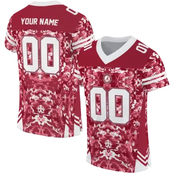 customized alabama crimson tide mirrored pattern crimson jersey best selling