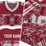 customized alabama crimson tide mirrored pattern crimson jersey best selling