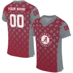 customized alabama crimson tide stacked rectangle crimson jersey best selling
