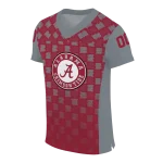 customized alabama crimson tide stacked rectangle crimson jersey best selling