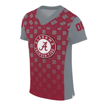 customized alabama crimson tide stacked rectangle crimson jersey fashion forward