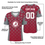 customized alabama crimson tide stacked rectangle crimson jersey best selling