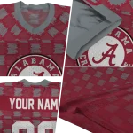customized alabama crimson tide stacked rectangle crimson jersey best selling