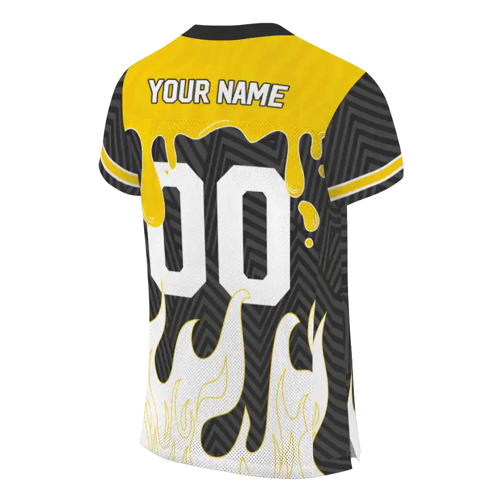 customized appalachian state mountaineers dripping flames black white jersey high quality customized appalachian state mountaineers dripping flames black white jersey high quality