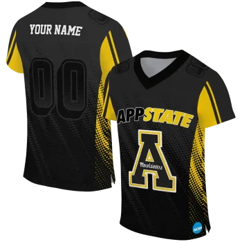 customized appalachian state mountaineers halftone flow black jersey best selling