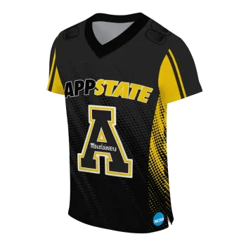 customized appalachian state mountaineers halftone flow black jersey fashion forward