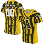 customized appalachian state mountaineers stripe splatter black jersey best selling