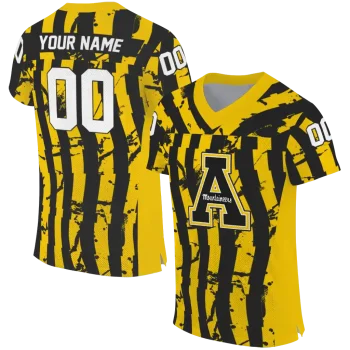 customized appalachian state mountaineers stripe splatter black jersey best selling