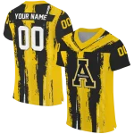 customized appalachian state mountaineers striped texture black jersey best selling