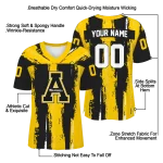 customized appalachian state mountaineers striped texture black jersey best selling