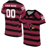 customized arizona cardinals art stripe red jersey best selling