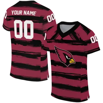 customized arizona cardinals art stripe red jersey best selling
