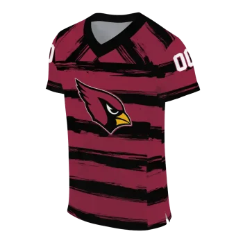 customized arizona cardinals art stripe red jersey fashion forward