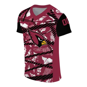 customized arizona cardinals camo shatter red jersey fashion forward