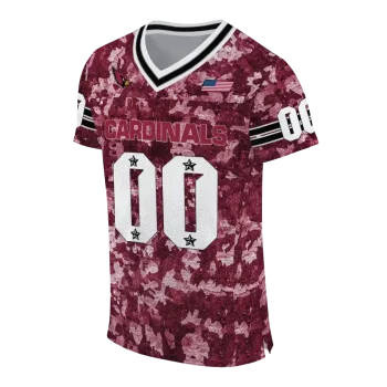 customized arizona cardinals camouflage abstract red jersey fashion forward