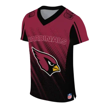 customized arizona cardinals halftone fade red black jersey fashion forward