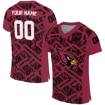 customized arizona cardinals maze lines red jersey best selling