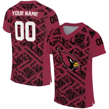 customized arizona cardinals maze lines red jersey best selling