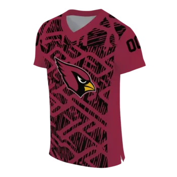 customized arizona cardinals maze lines red jersey fashion forward