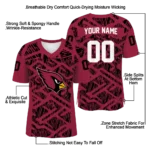 customized arizona cardinals maze lines red jersey best selling