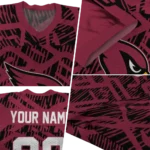 customized arizona cardinals maze lines red jersey best selling