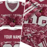 customized arizona cardinals mirrored pattern red jersey best selling