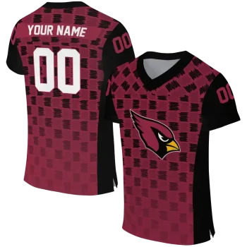 customized arizona cardinals stacked rectangle red jersey best selling