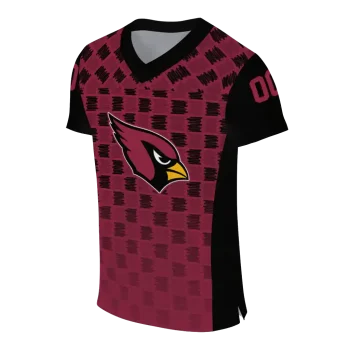 customized arizona cardinals stacked rectangle red jersey fashion forward