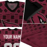 customized arizona cardinals stacked rectangle red jersey best selling