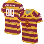 customized arizona state sun devils art stripe maroon jersey best selling