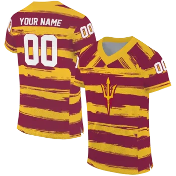 customized arizona state sun devils art stripe maroon jersey best selling