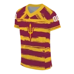customized arizona state sun devils art stripe maroon jersey best selling
