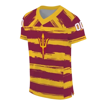 customized arizona state sun devils art stripe maroon jersey fashion forward