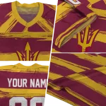 customized arizona state sun devils art stripe maroon jersey best selling