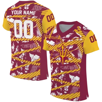 customized arizona state sun devils camo shatter maroon jersey best selling